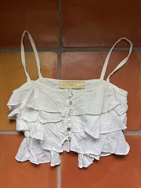 Jens pirate booty ruffle tank women’s size medium